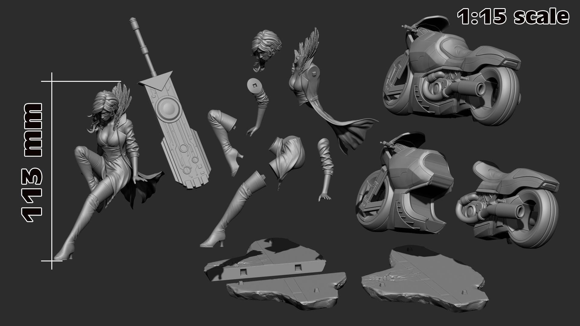 1:12 Song Unbroken | Resin Garage Kit Figure Game Fan Art | h3LL creator