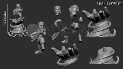 1:12 Song for the Bold | Resin Garage Kit Figure Game D&D Show Fan Art | h3LL creator