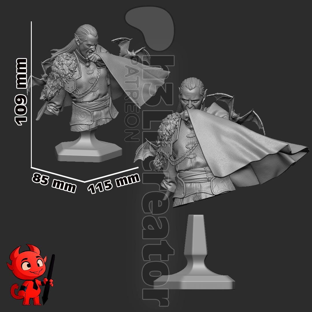 1:12 Master of Dread | Strahd von Zarovich | Resin Garage Kit Figure Game D&D Fan Art | h3LL creator