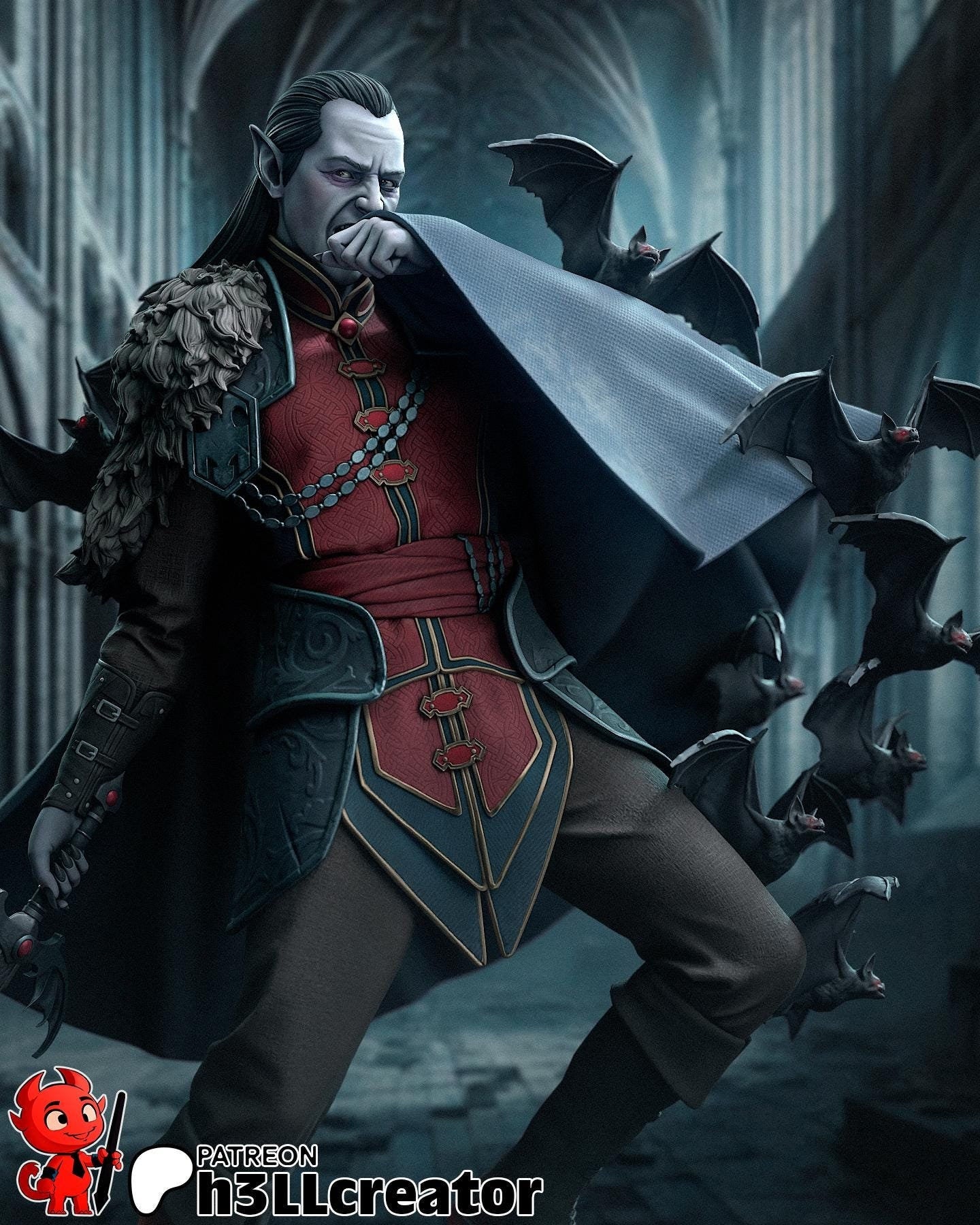 1:12 Master of Dread | Strahd von Zarovich | Resin Garage Kit Figure Game D&D Fan Art | h3LL creator
