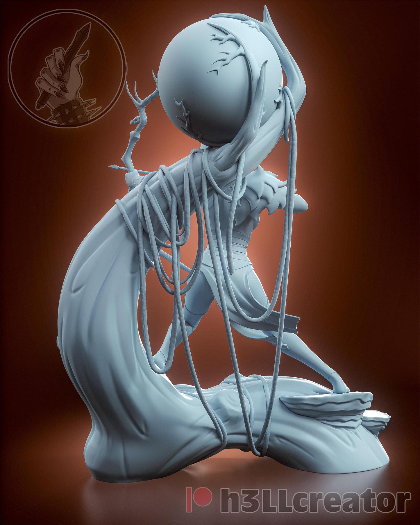 1:12 Wild Huntress | Resin Garage Kit Figure Game D&D Show Fan Art | h3LL creator