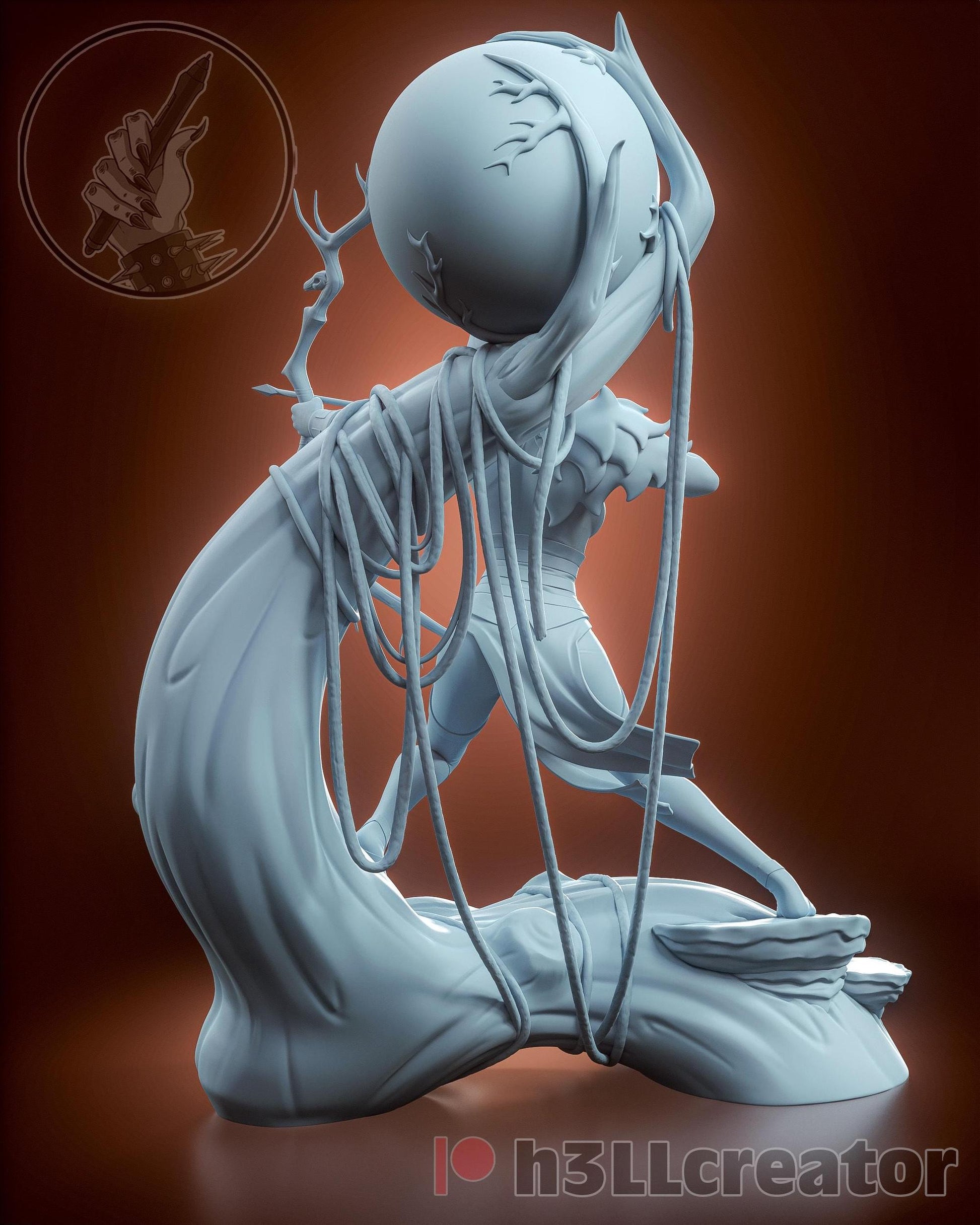 1:12 Wild Huntress | Resin Garage Kit Figure Game D&D Show Fan Art | h3LL creator