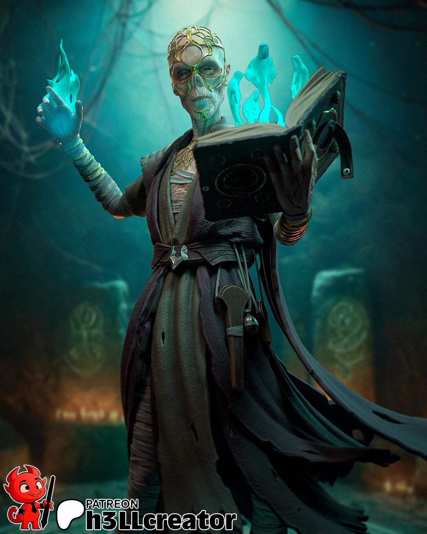 1:12 Keeper of Forgotten Lore | Resin Garage Kit Figure Game Fan Art | h3LL creator