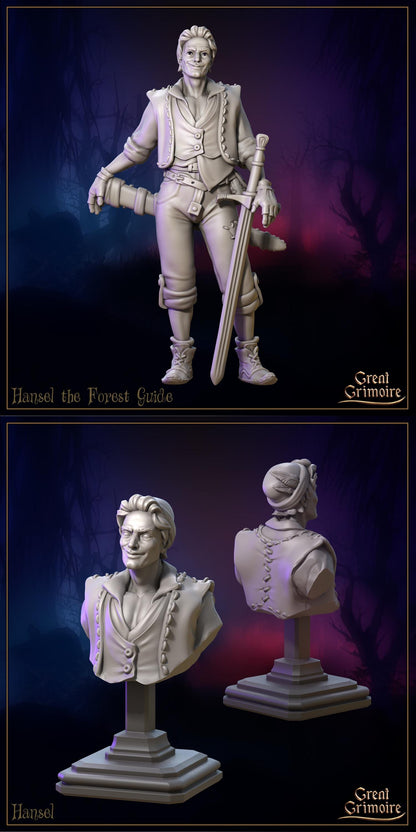 Candy Crime, Hansel and Gretel, Witch, House, Sugar | Tabletop Gaming 3D Print Miniatures and Display Collection | Great Grimoire