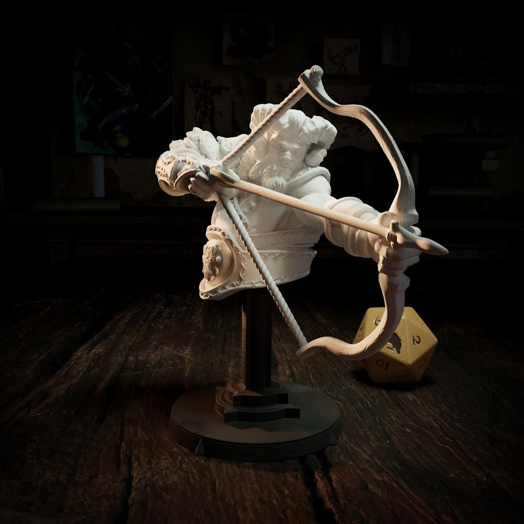 FarGale, Centaur Ranger | Tabletop, Display Scale, Bust | TTRPG D&D Miniature | Cripta Studios