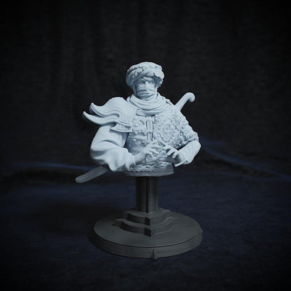 Jordan Jonrar, Sorcerer Warlock Invoker | Tabletop, Display Scale, Bust | TTRPG D&D Miniature | Cripta Studios