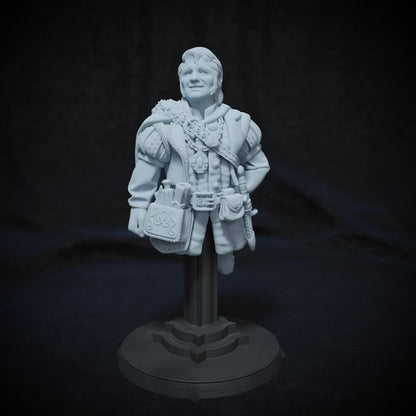 Longo Proudrock and Moga, Halfling | Tabletop Scale | TTRPG D&D Miniature | Cripta Studios