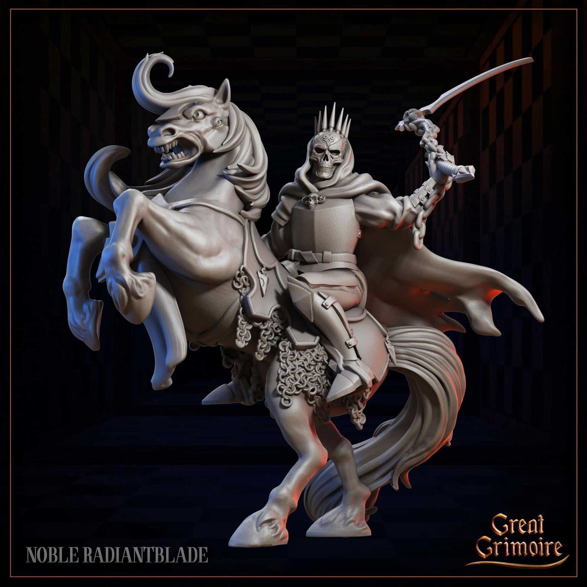 Celestial Gambit: Luminous Legion, Chess Pieces, Angel, Heaven | Tabletop Gaming 3D Print Miniatures and Display Collection | Great Grimoire