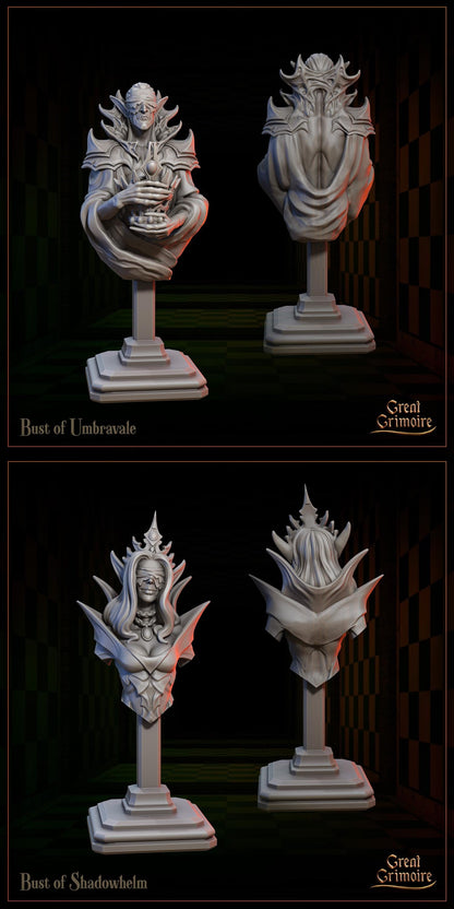 Celestial Gambit: Shadowborn Vanguard, Chess Pieces, Hell, Demon | Tabletop Gaming 3D Print Miniature or Bust Collection | Great Grimoire