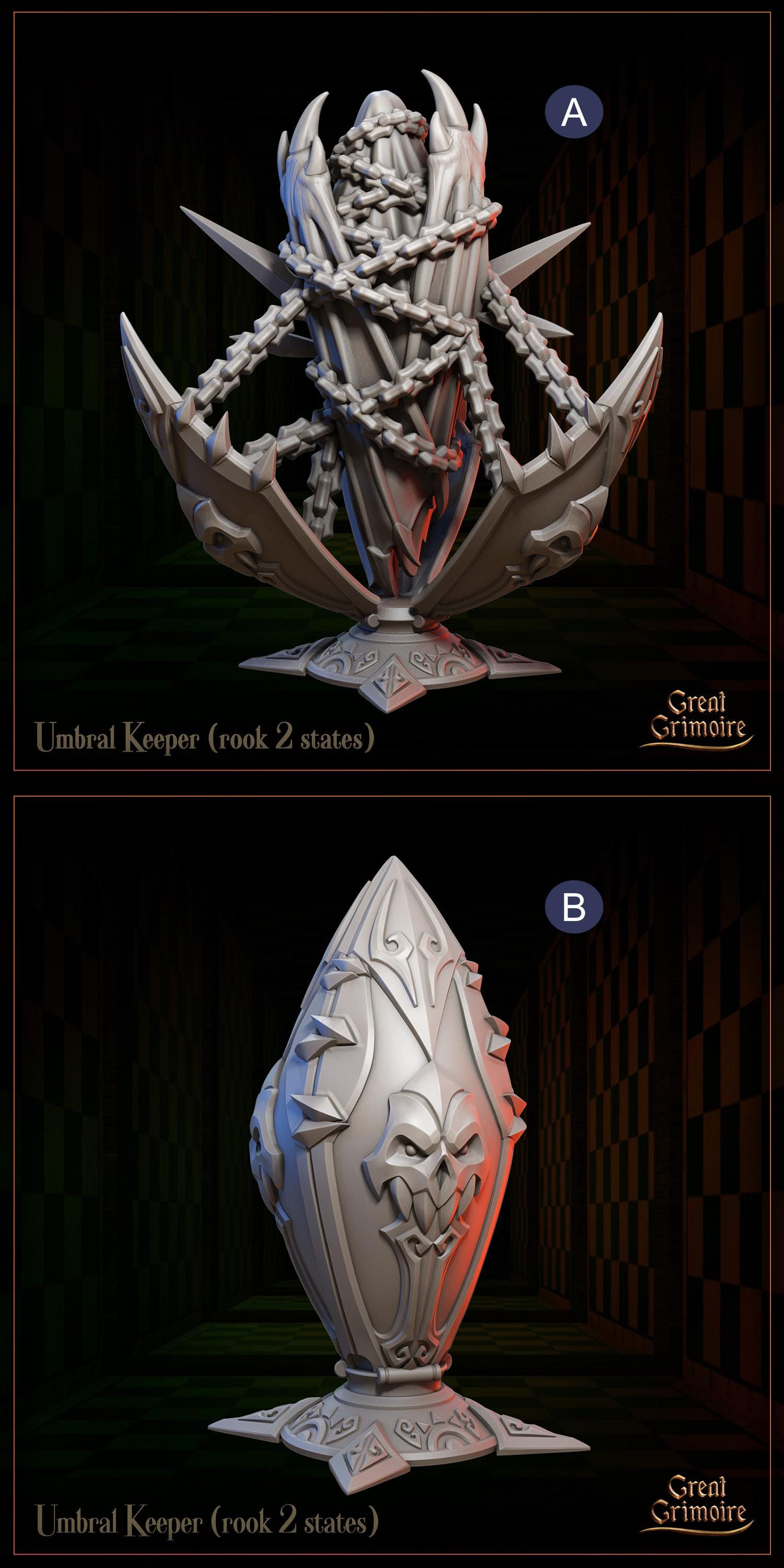 Celestial Gambit: Shadowborn Vanguard, Chess Pieces, Hell, Demon | Tabletop Gaming 3D Print Miniature or Bust Collection | Great Grimoire