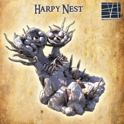 Cliff Harpy Nest | 28mm Scale Model Terrain | D&D TTRPG Playable 3D Printed Building | MiniatureLand