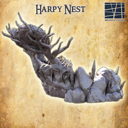 Cliff Harpy Nest | 28mm Scale Model Terrain | D&D TTRPG Playable 3D Printed Building | MiniatureLand