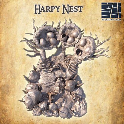 Cliff Harpy Nest | 28mm Scale Model Terrain | D&D TTRPG Playable 3D Printed Building | MiniatureLand