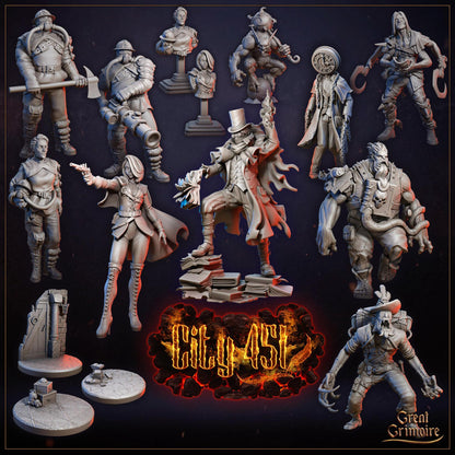 City 451, Fahrenheit, Fire, Flames, Apocalypse, Crowswatch, Inkspired | Tabletop Gaming 3D Print Miniature Collection | Great Grimoire
