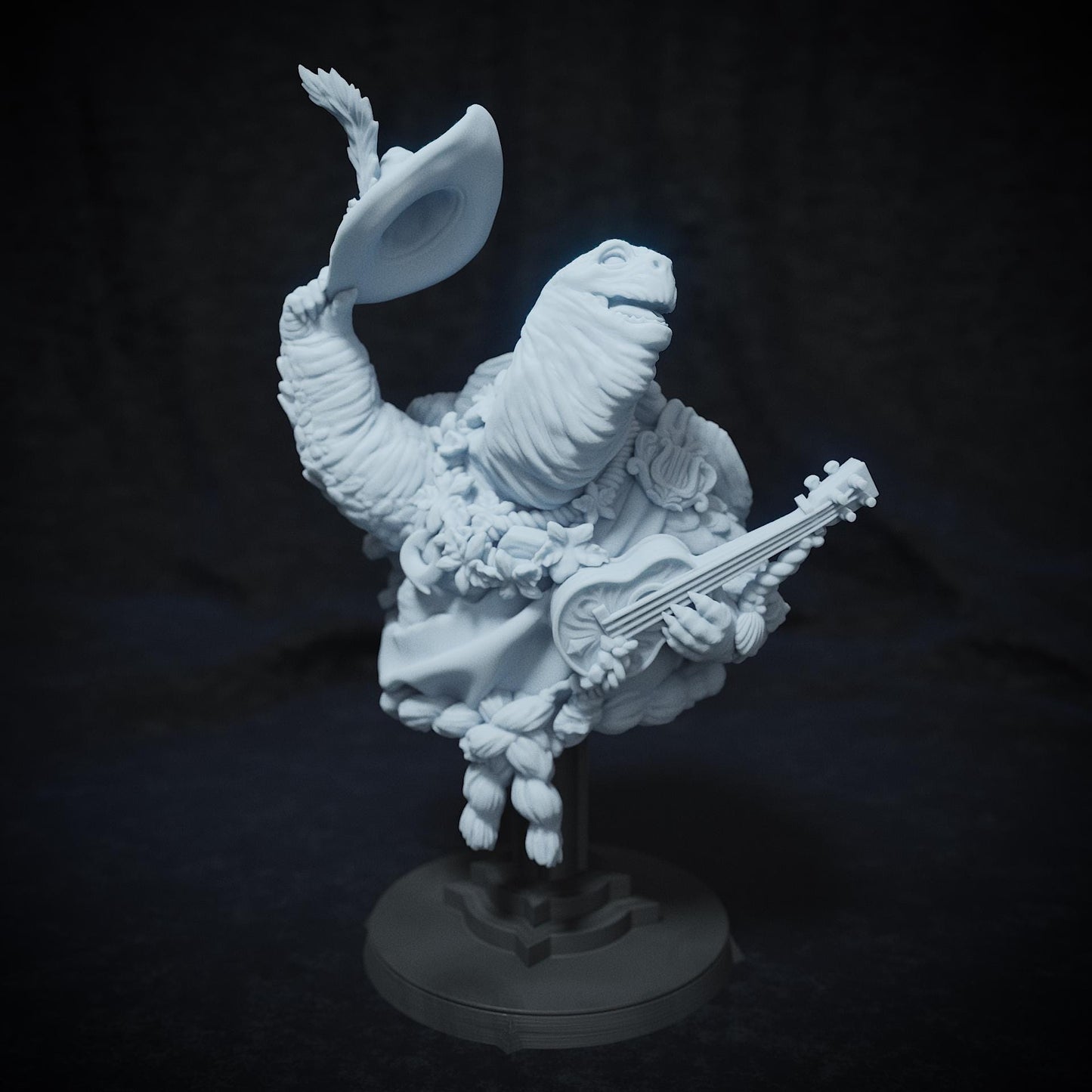 Sheeldon Tortoise, Tortle Bard | Tabletop, Display Scale, Bust | TTRPG D&D Miniature | Cripta Studios