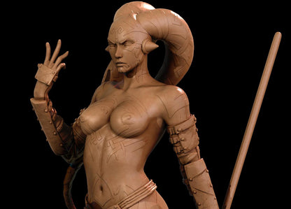 Crimson Queen of Darkness | Resin Garage Kit Sculpture Anime Video Game Fan Art Statue | CA 3D Studios