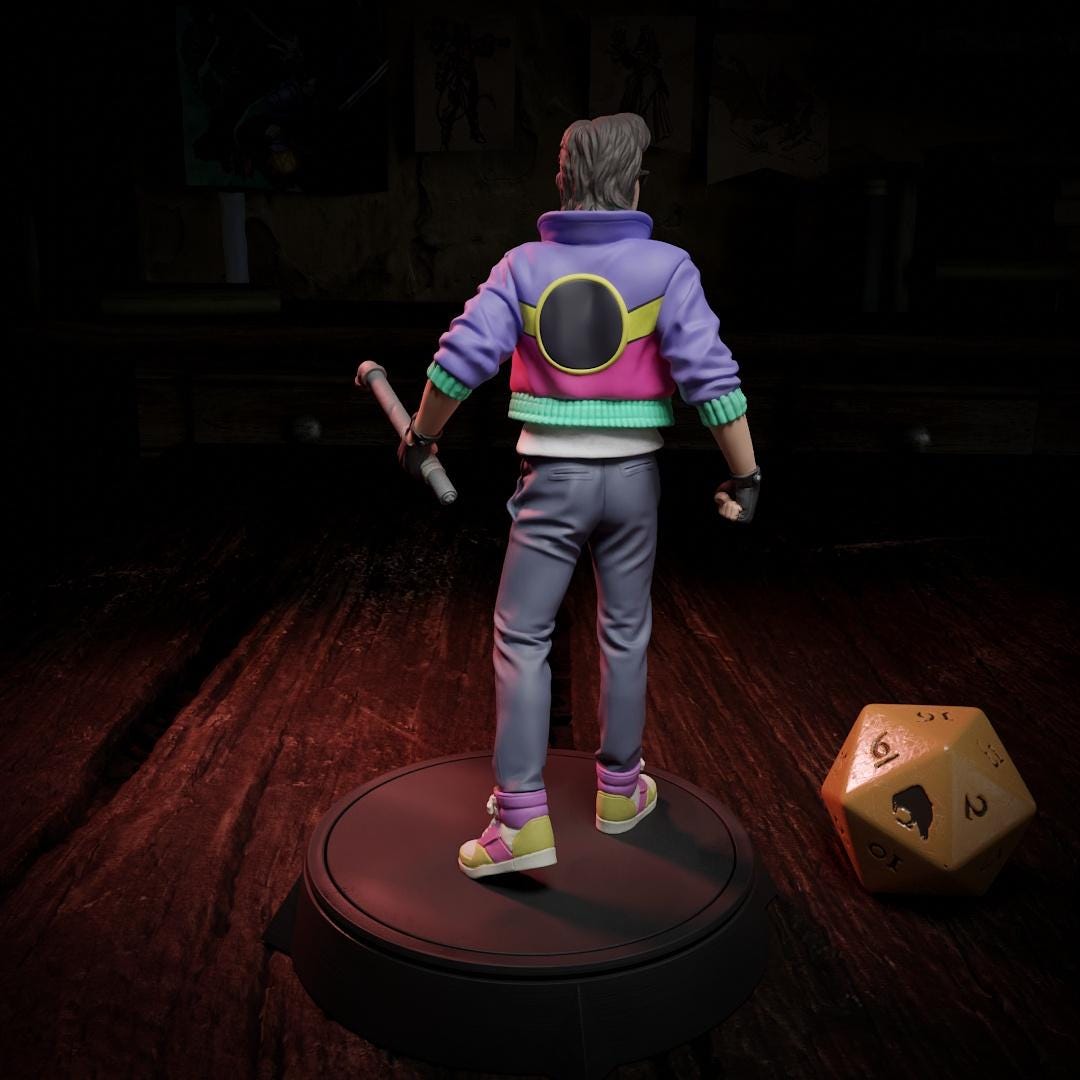 Kyle McFly, 1980s Cool Guy | Tabletop or Display Scale | TTRPG D&D Miniature | Cripta Studios