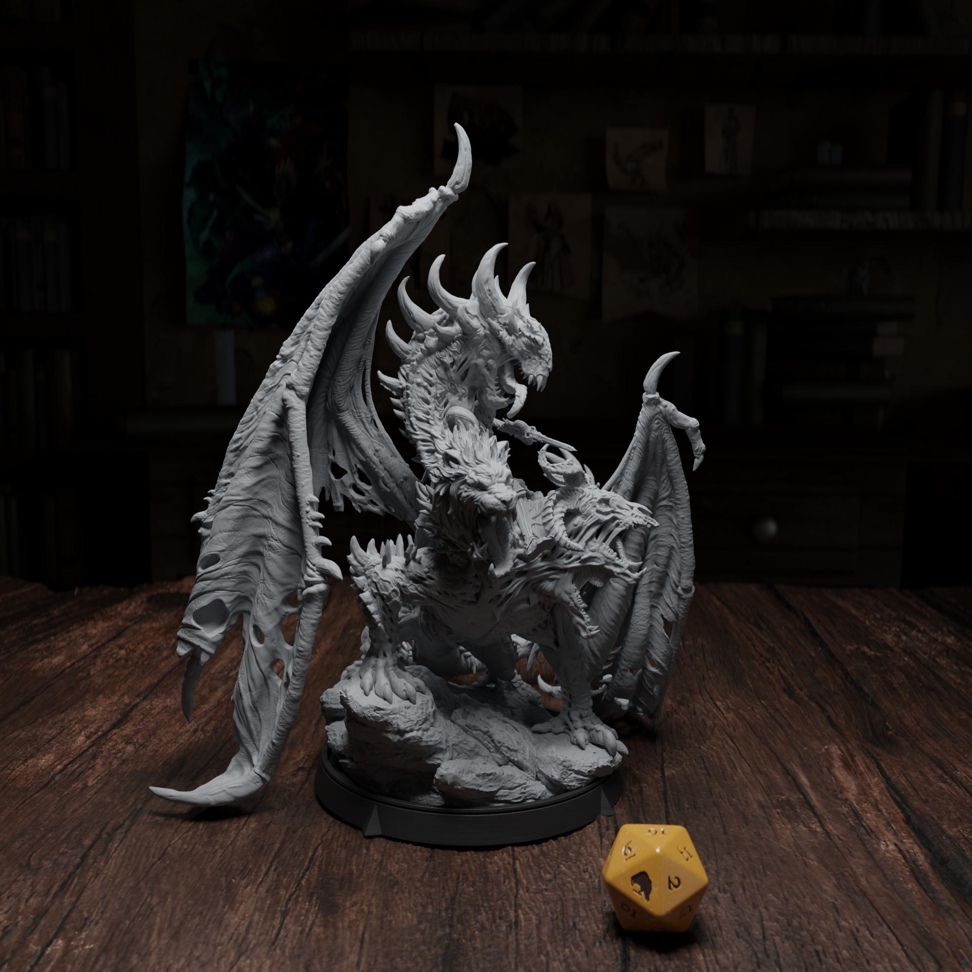 Gorath Beast, Horror Enemy | Tabletop or Display Scale | TTRPG D&D Miniature | Cripta Studios