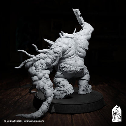 Boarhog Butcher, Horror Enemy | Tabletop or Display Scale | TTRPG D&D Miniature | Cripta Studios