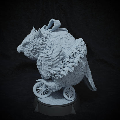 Owlbear Riding a Tricycle Circus Act | Tabletop or Display Scale | TTRPG Miniature | Cripta Studios
