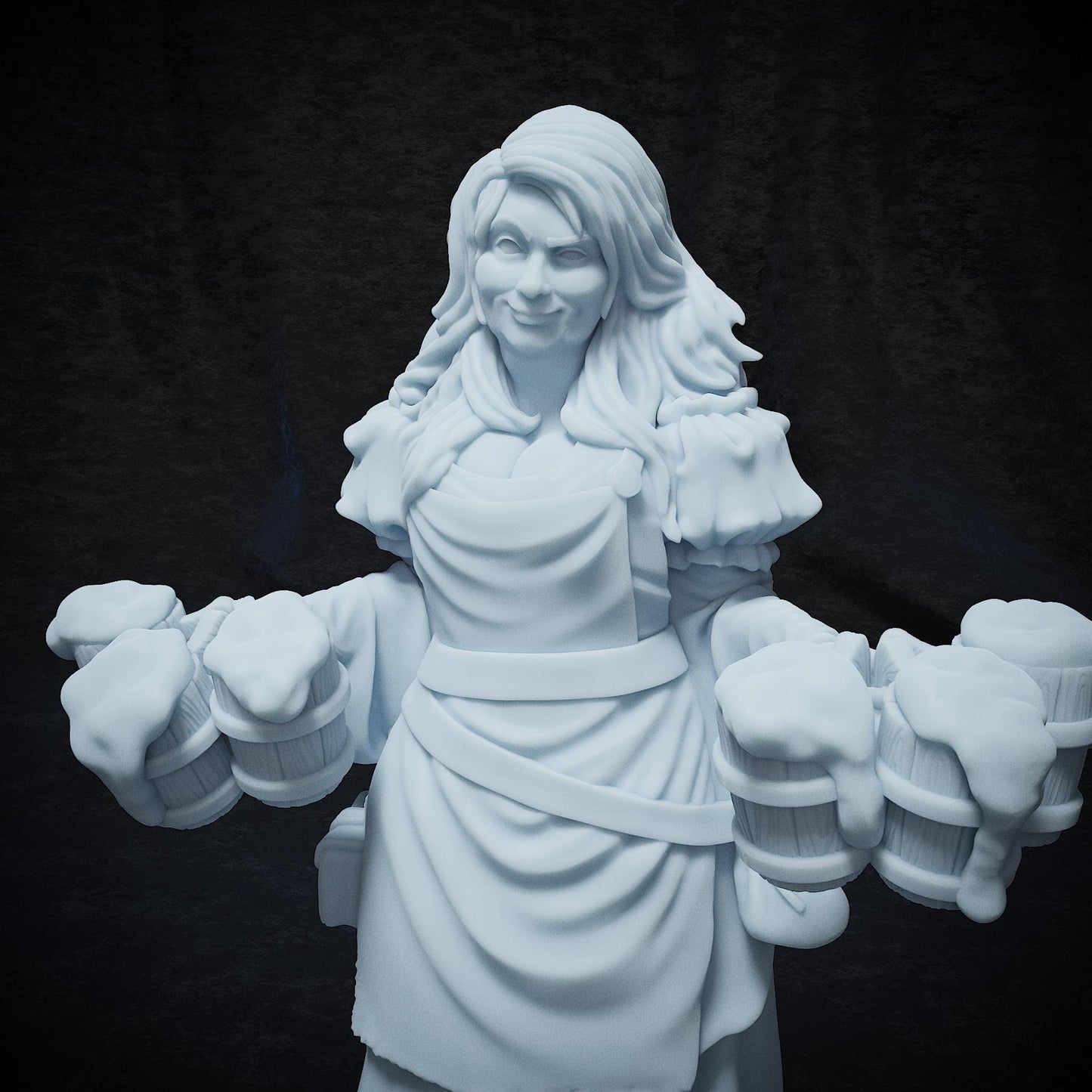 Muriel Becker, Barmaid, Innkeeper, Tavern Owner | Tabletop or Display Scale | TTRPG D&D Miniature | Cripta Studios
