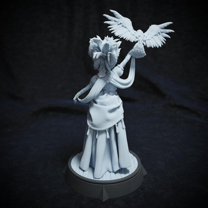 Alice Salomon, Falconer | Tabletop or Display Scale | TTRPG D&D Miniature | Cripta Studios