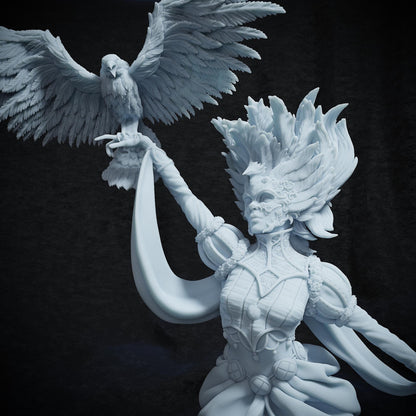 Alice Salomon, Falconer | Tabletop or Display Scale | TTRPG D&D Miniature | Cripta Studios