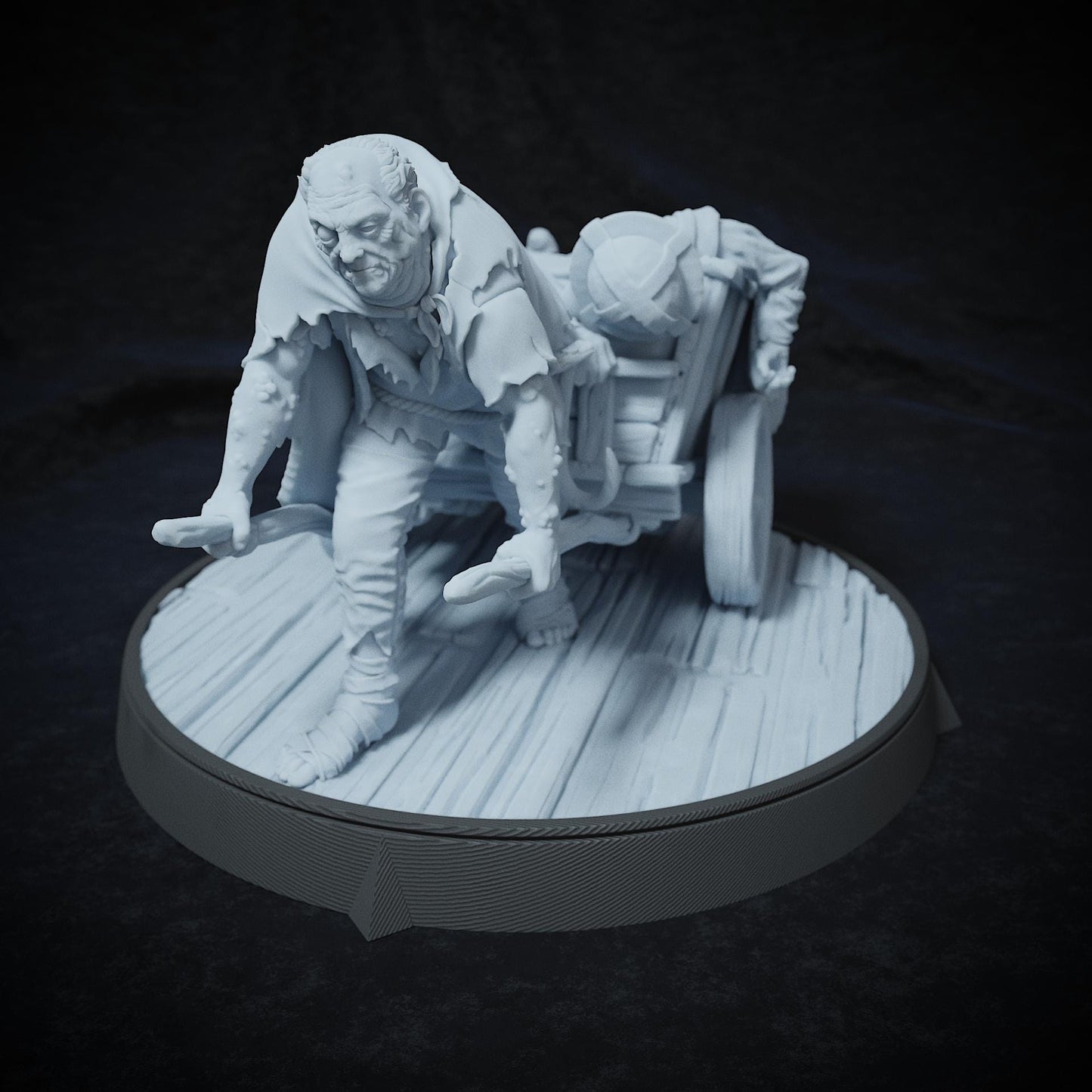 Grave John, Grave Digger Crypt Keeper | Tabletop or Display Scale | TTRPG D&D Miniature | Cripta Studios