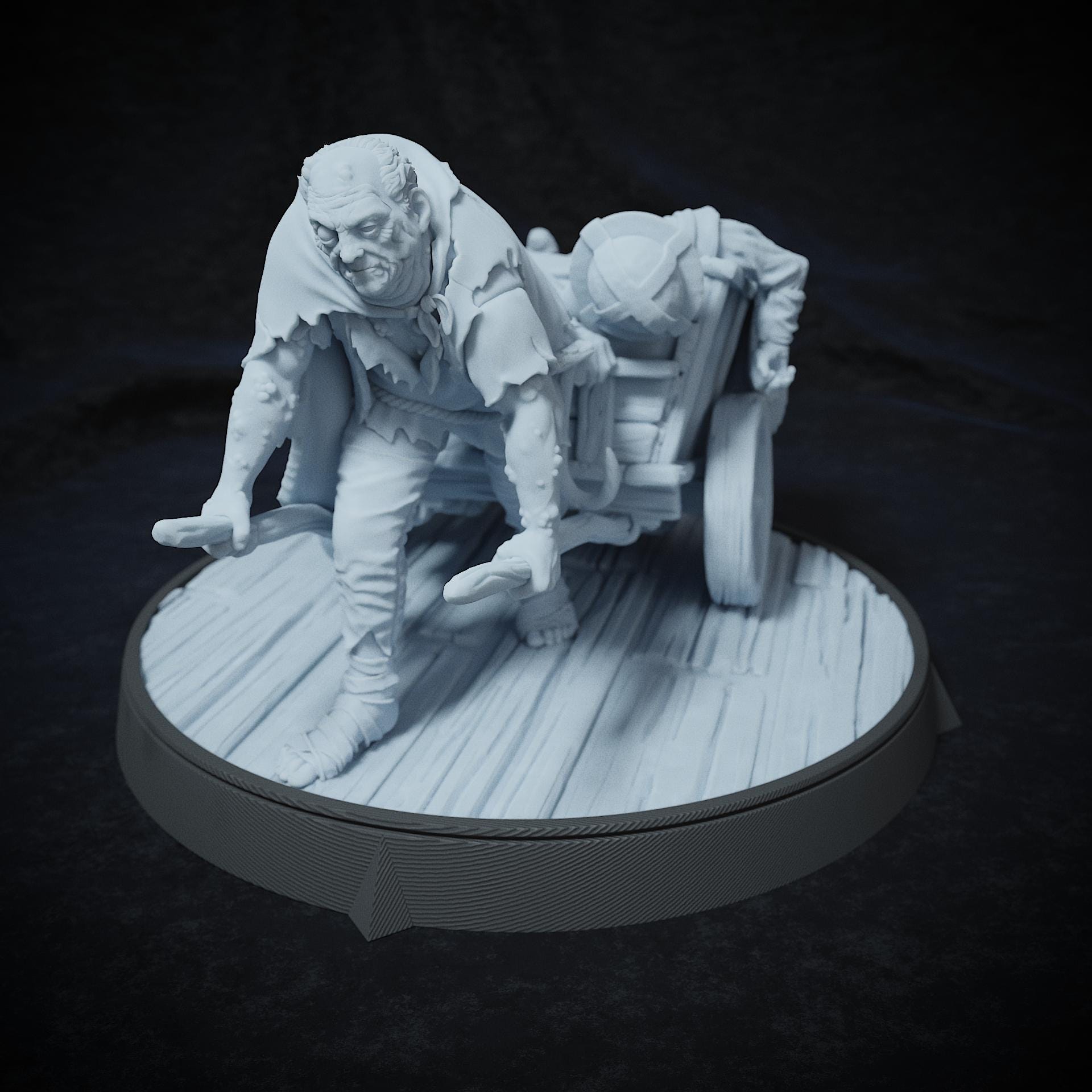 Grave John, Grave Digger Crypt Keeper | Tabletop or Display Scale | TTRPG D&D Miniature | Cripta Studios