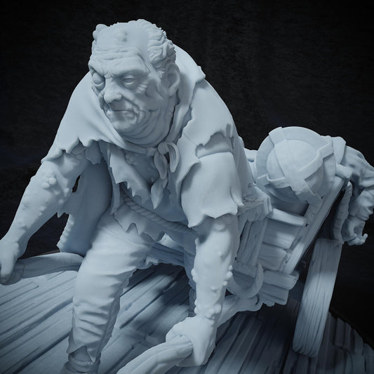Grave John, Grave Digger Crypt Keeper | Tabletop or Display Scale | TTRPG D&D Miniature | Cripta Studios