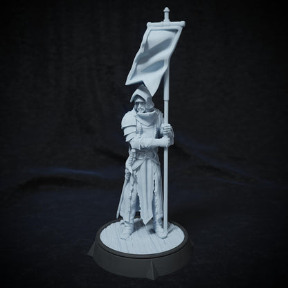 Richard Burton, Bannerman Knight | Tabletop or Display Scale | TTRPG D&D Miniature | Cripta Studios