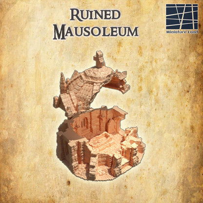 Corrupted Mausoleum | 28mm Scale Model Terrain | D&D TTRPG Playable 3D Printed Building | MiniatureLand