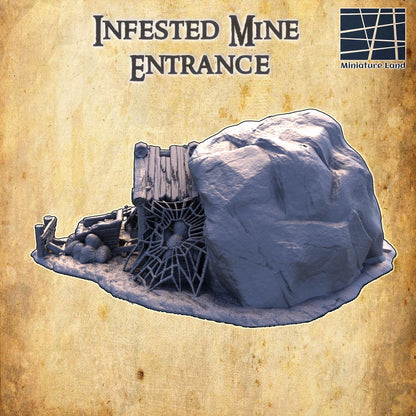 Corrupted Mine Entrance | 28mm Scale Model Terrain | D&D TTRPG Playable 3D Printed Building | MiniatureLand