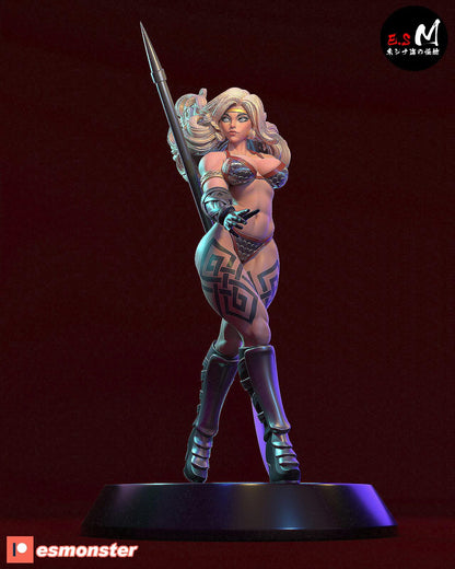 Mighty Amazon Warrior | Resin Garage Kit Sculpture Anime Video Game Fan Art Statue | E.S Monster