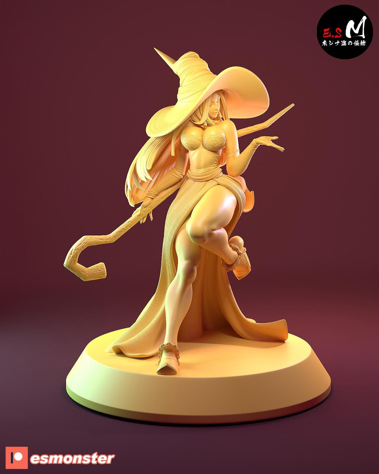 Pretty Sorceress | Resin Garage Kit Sculpture Anime Video Game Fan Art Statue | E.S Monster