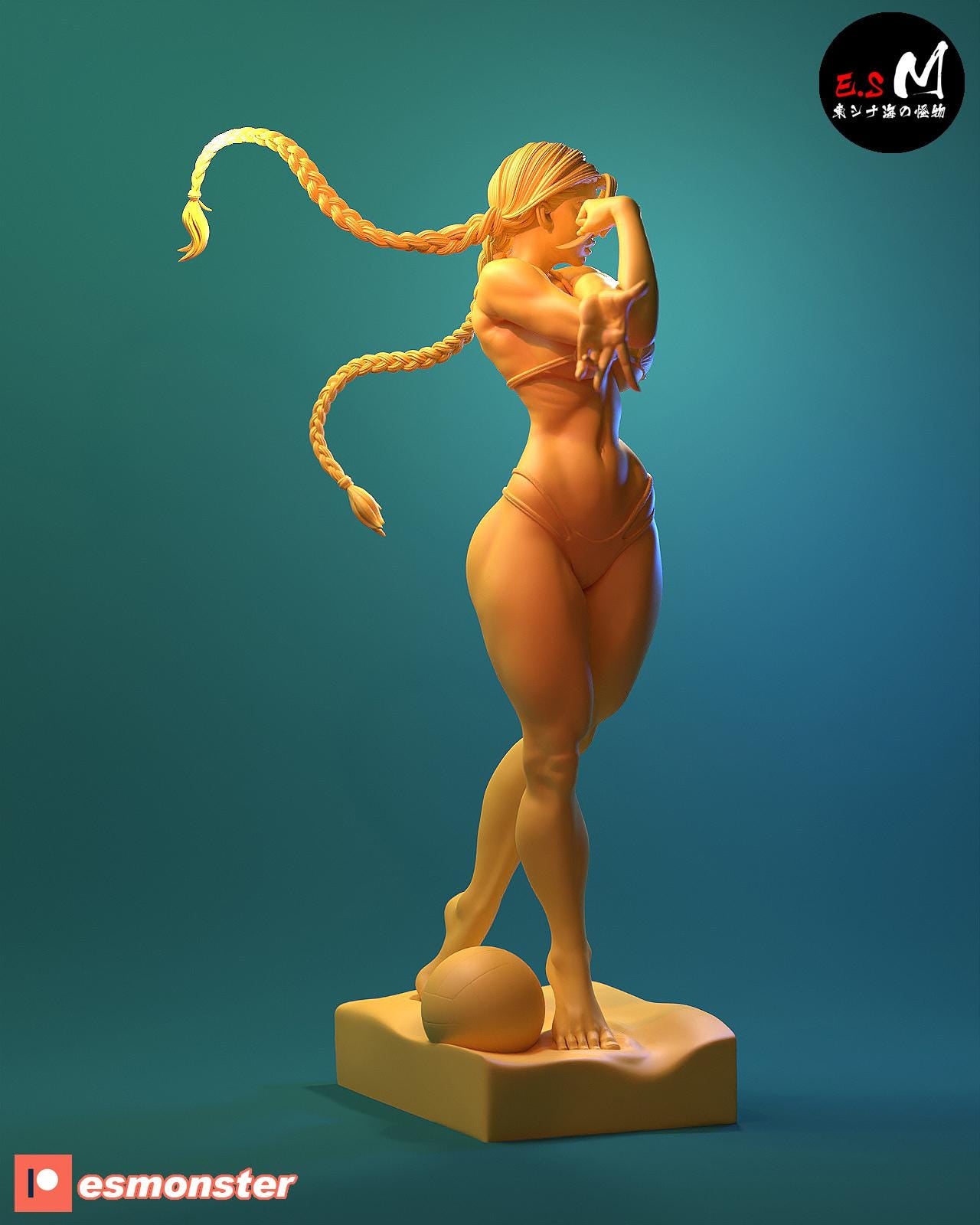 Beach Babe Fighter | Resin Garage Kit Sculpture Anime Video Game Fan Art Statue | E.S Monster