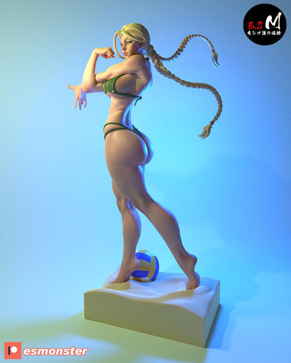 Beach Babe Fighter | Resin Garage Kit Sculpture Anime Video Game Fan Art Statue | E.S Monster