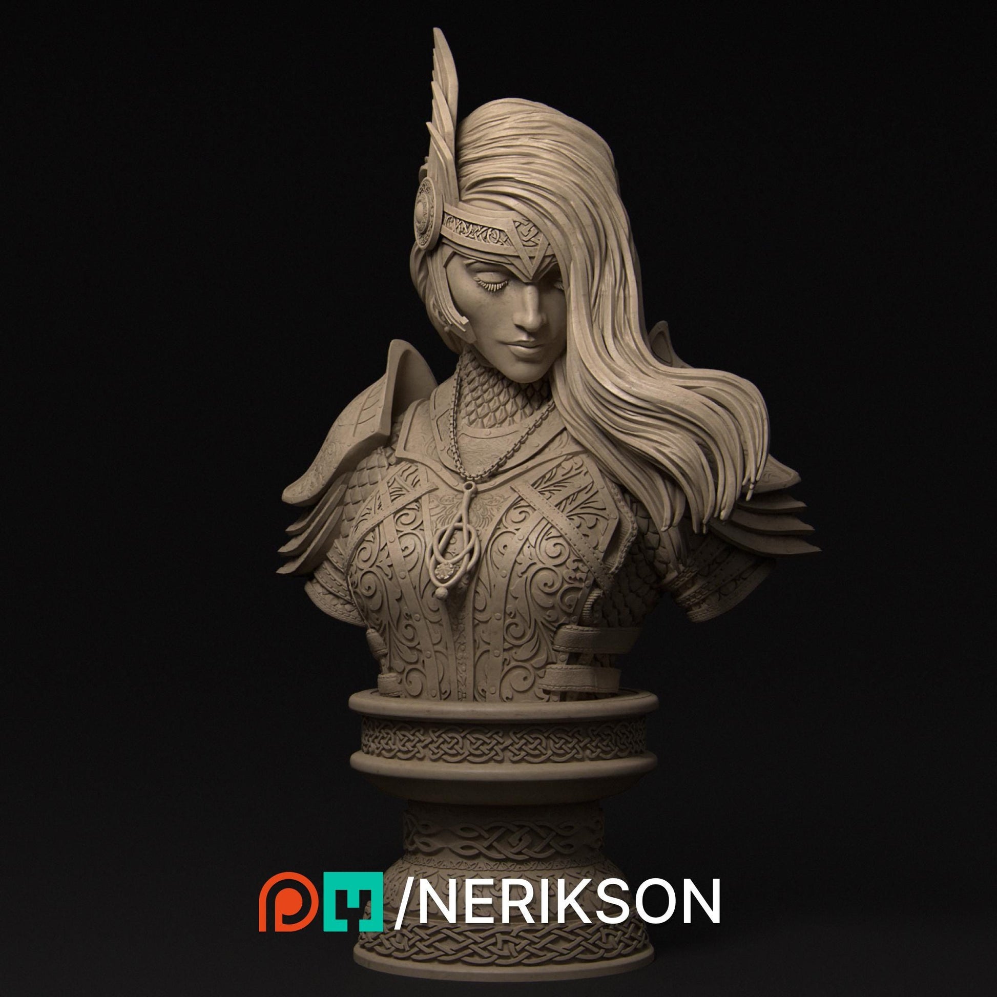 Revna, Aasimar Angel Warrior | Tabletop Gaming Mini or Display Figure | D&D TTRPG Fantasy Miniature | Nerikson
