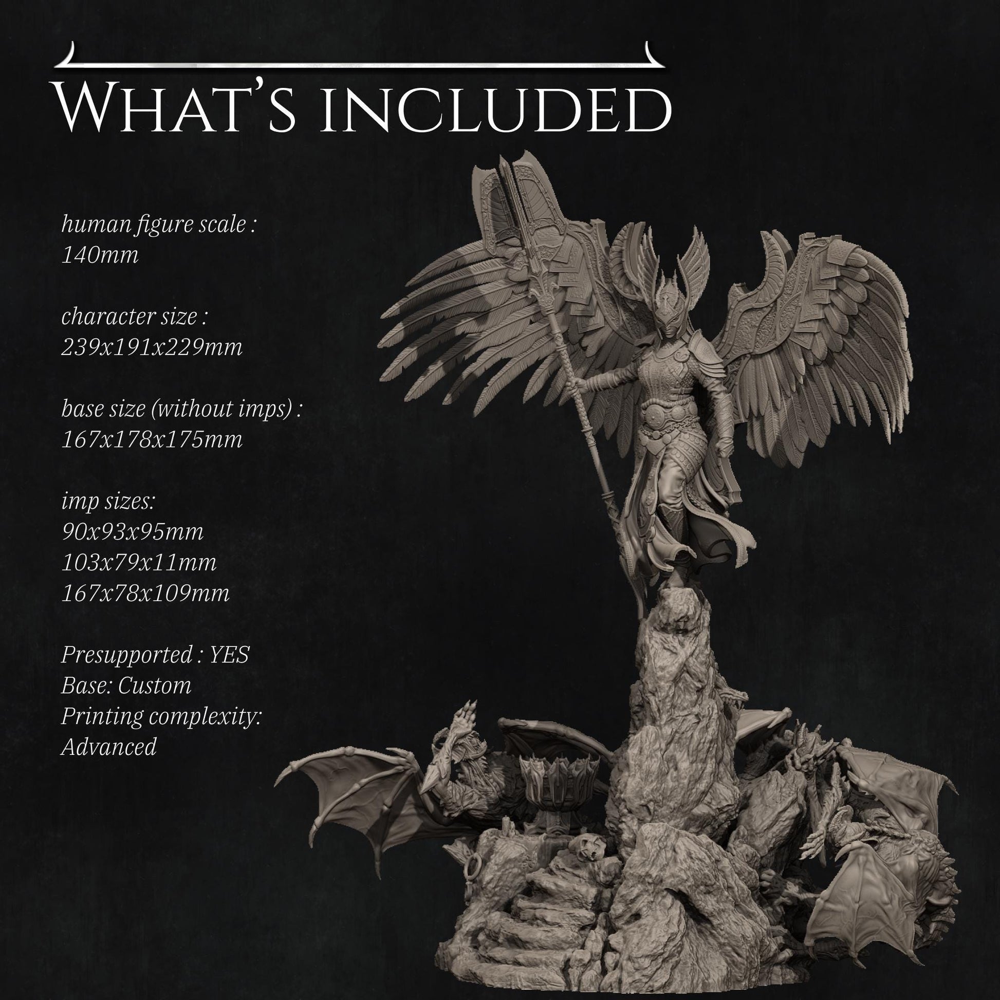 Revna, Aasimar Angel Warrior | Tabletop Gaming Mini or Display Figure | D&D TTRPG Fantasy Miniature | Nerikson