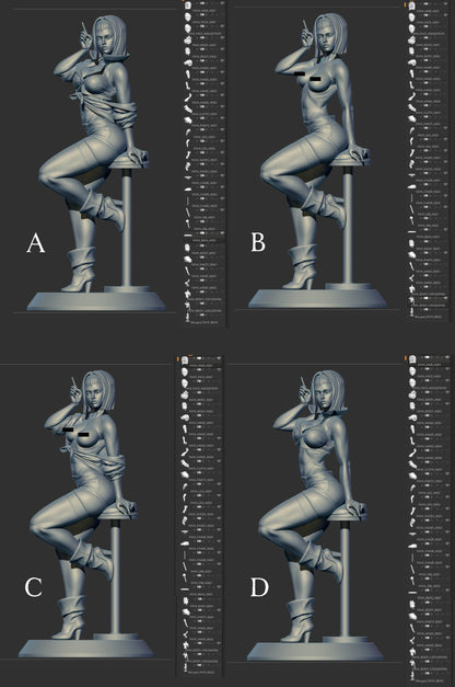 Space Bounty Hunter | Resin Garage Kit Sculpture Anime Video Game Fan Art Statue | E.S Monster