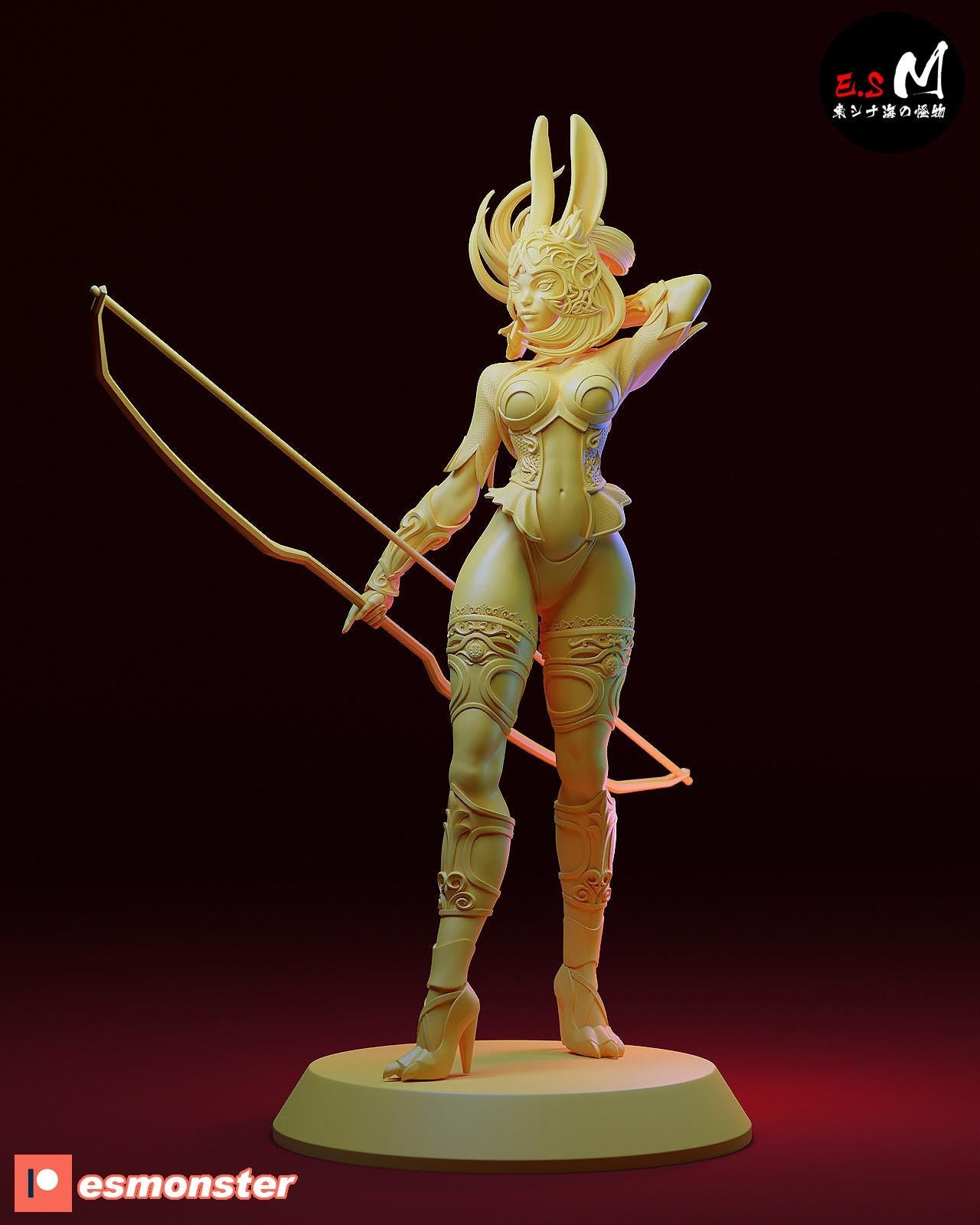 Viera Archer | Resin Garage Kit Sculpture Anime Video Game Fan Art Statue | E.S Monster