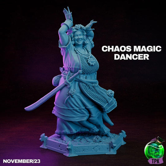 Chaos Dancer Magic Woman | Tabletop Gaming Miniature | TPKLab
