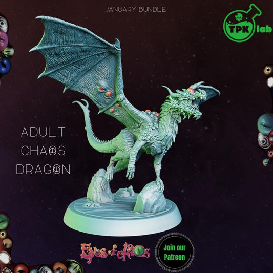 Chaos Dragon Arethusa Corrupted | Tabletop Gaming Miniature | TPKLab