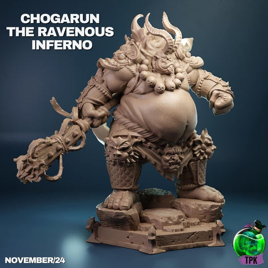 Chogarun the Ravenous Inferno Devil Oni Demon | Tabletop Gaming Mini or Display Figure | TPKLab
