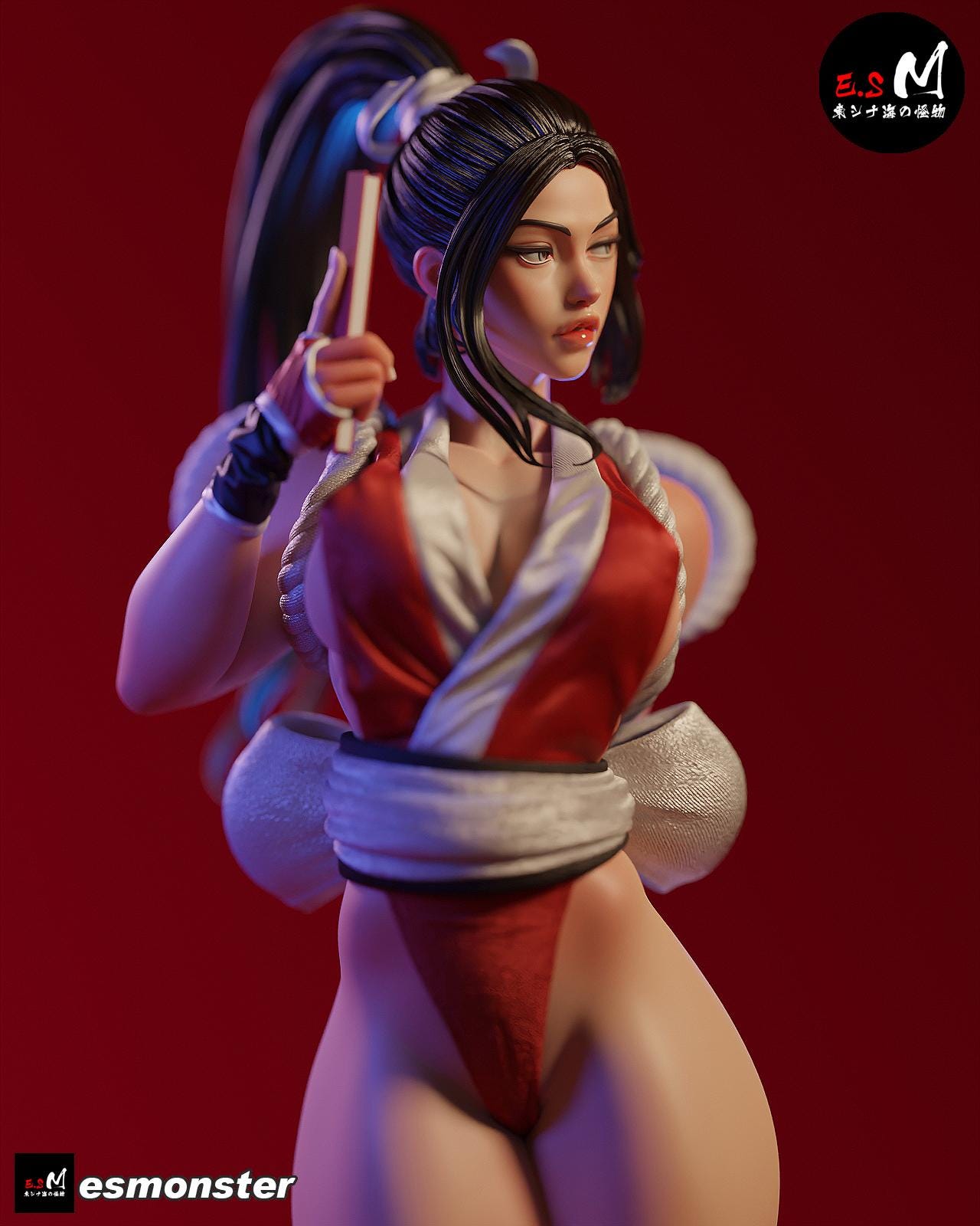 Queen of Fighters | Resin Garage Kit Sculpture Anime Video Game Fan Art Statue | E.S Monster