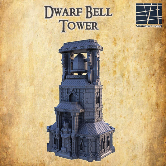 Dwarf Bell Tower | 28mm Scale Model Terrain | D&D TTRPG Playable 3D Printed Building | MiniatureLand