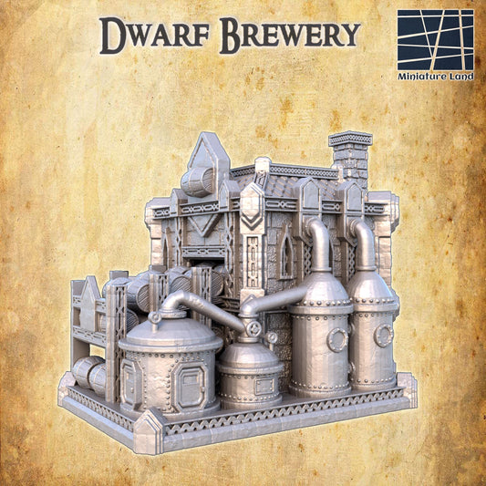 Dwarf Brewery | 28mm Scale Model Terrain | D&D TTRPG Playable 3D Printed Building | MiniatureLand