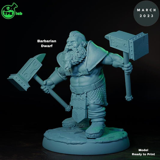 Dwarf Soldiers, Mounted, Unmounted, Fighters | Tabletop Gaming Miniature | TPKLab