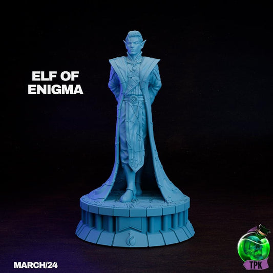 Elf of Enigma, Psychic Psionic Mage Sorcerer Wizard | Tabletop Gaming Miniature | TPKLab