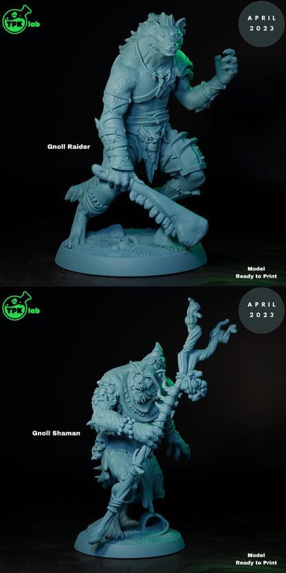 Gnoll Fighters, Corrupted Hyenas | Tabletop Gaming Miniature | TPKLab
